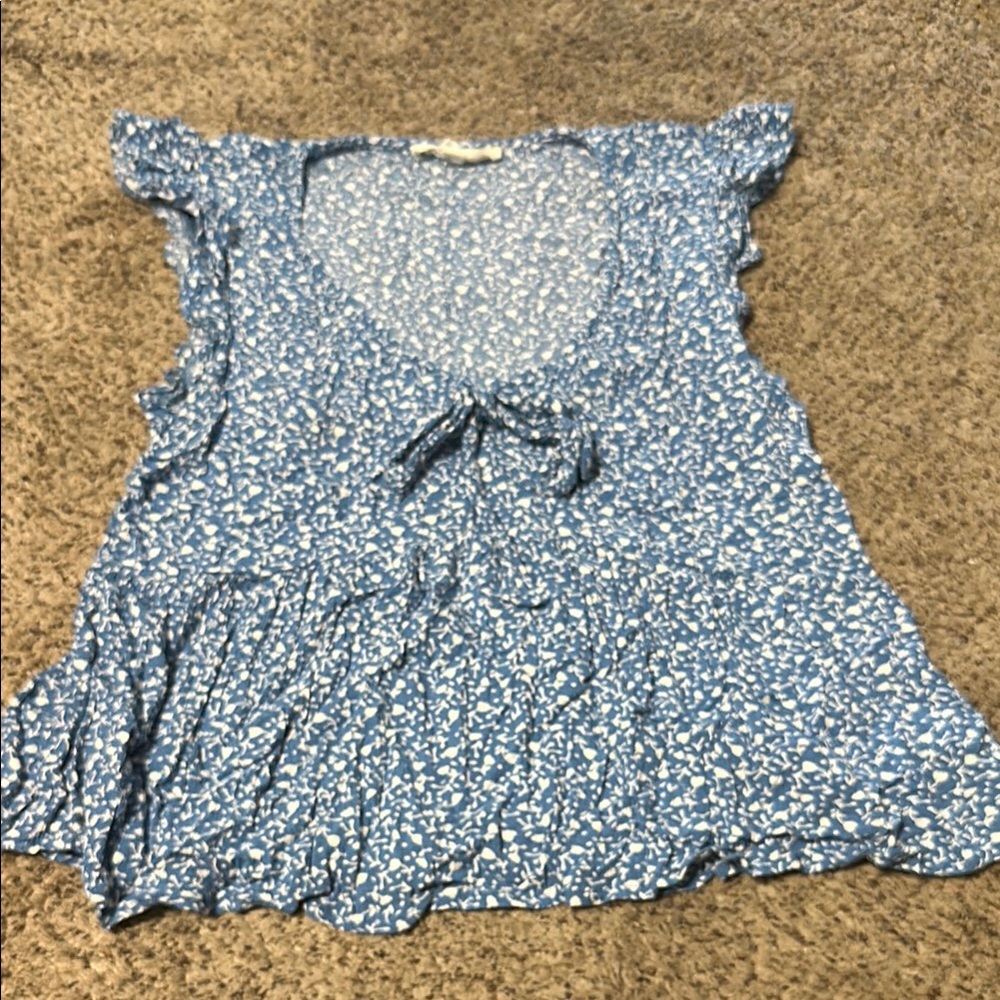 Kingston Blue and White Floral Blouse